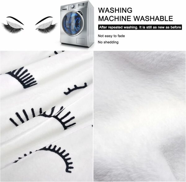 Beauty Cartoon Charming Eyelash Sofa Blanket - Image 4