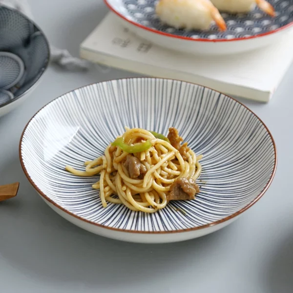 8 Inch Deep Dinner Plate Ceramic Tableware Porcelain Round