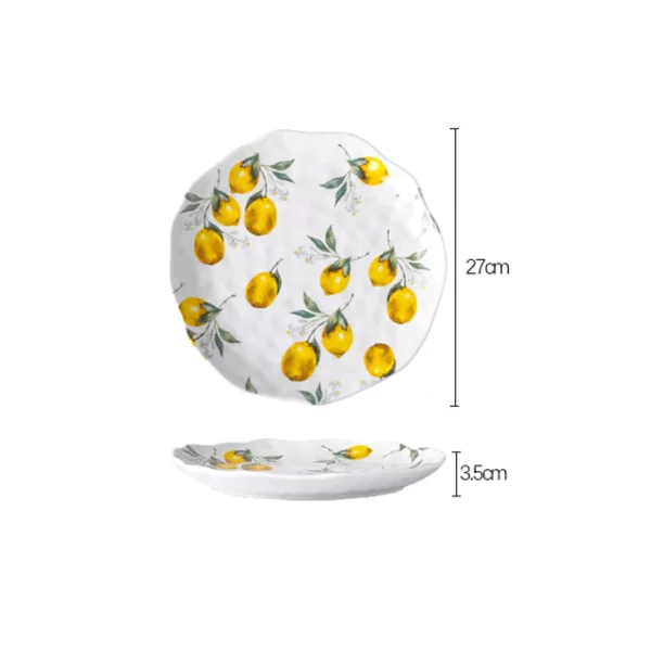 European Ceramic Plate Creative Rural Style, Lemon - Image 2