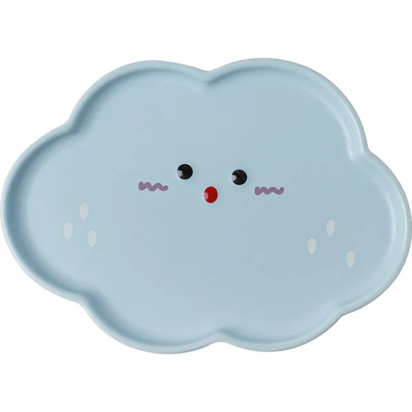 Ins Cartoon Ceramic Tableware Dessert Plate, Cloud - Image 2