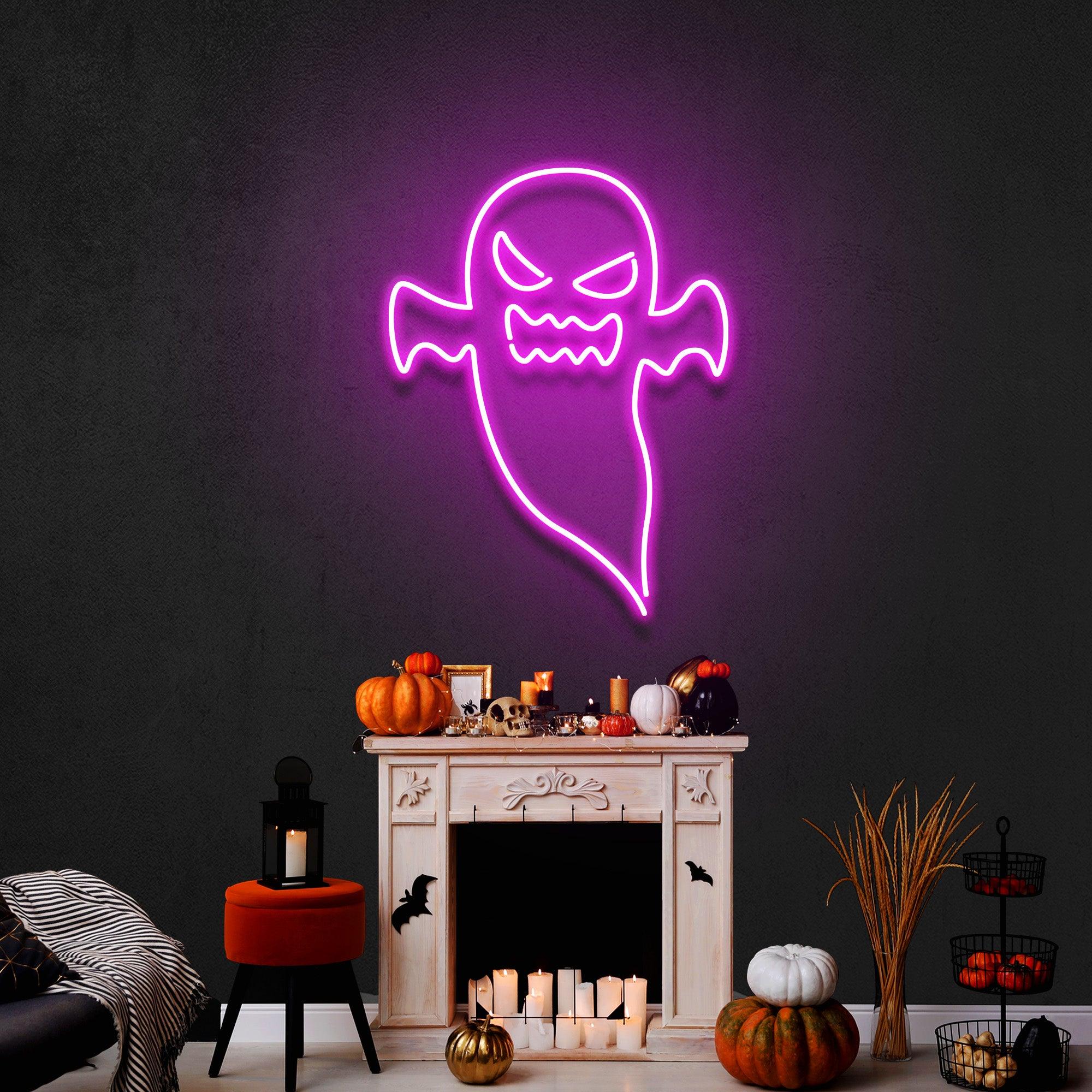 Angry Ghost Neon Sign
