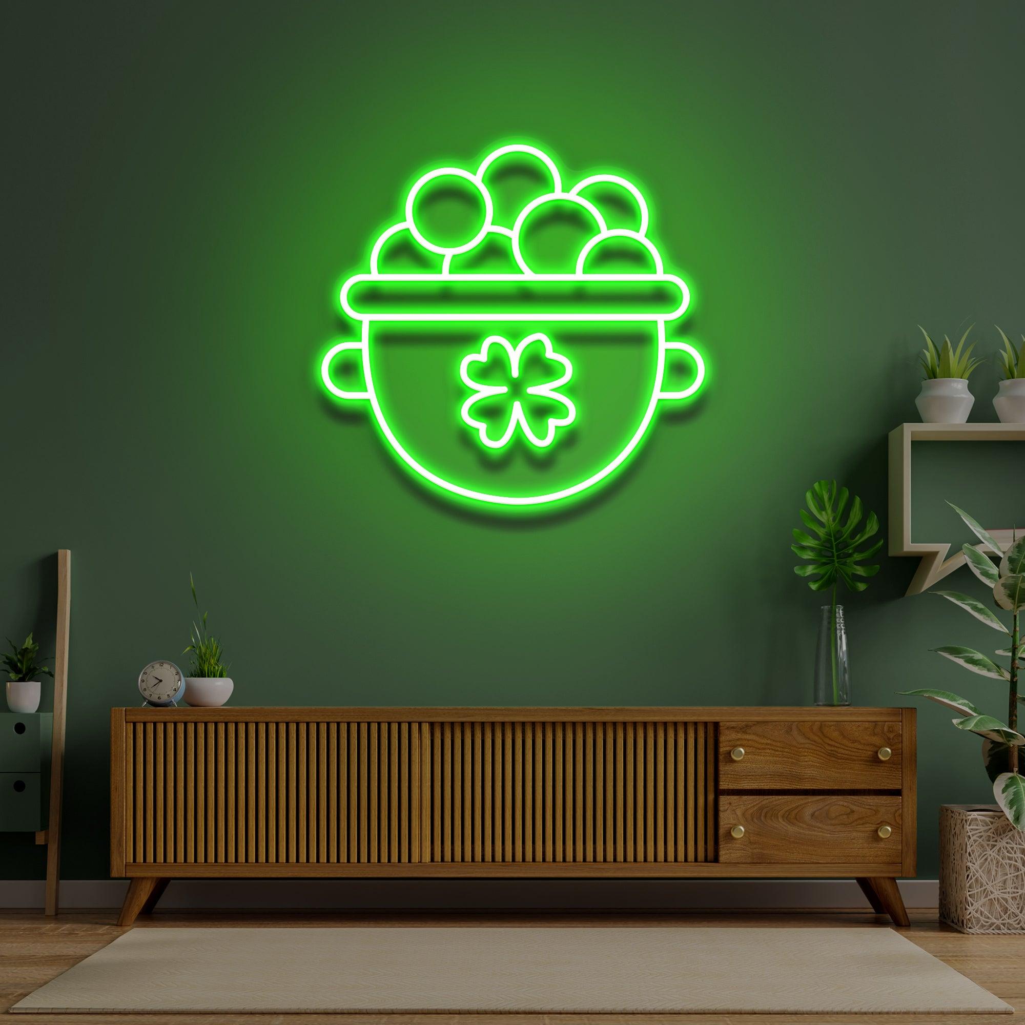 Bag of Gold Neon Sign - Saint Patrick Day