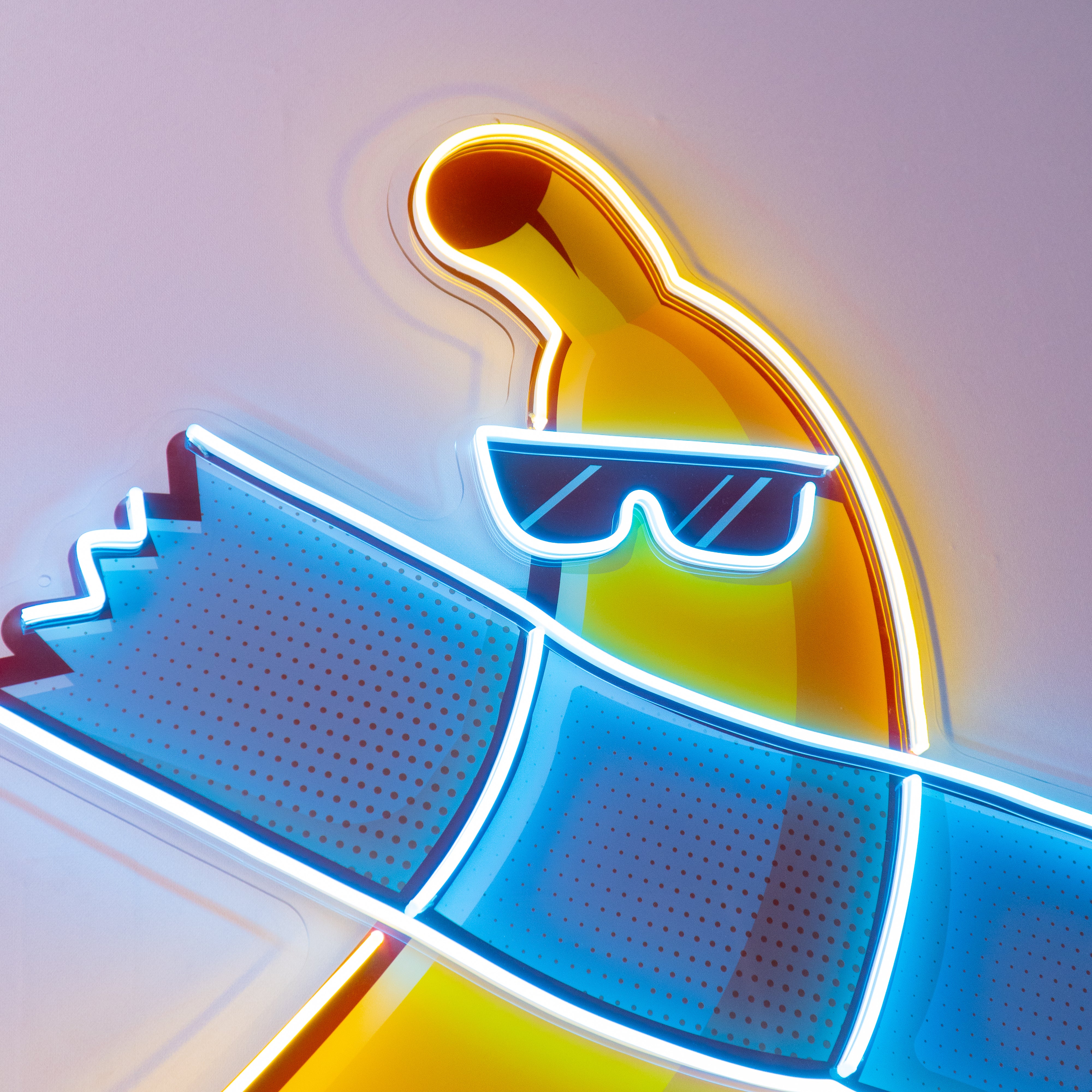 Banana Chilling Led Neon Acrylic Artwork