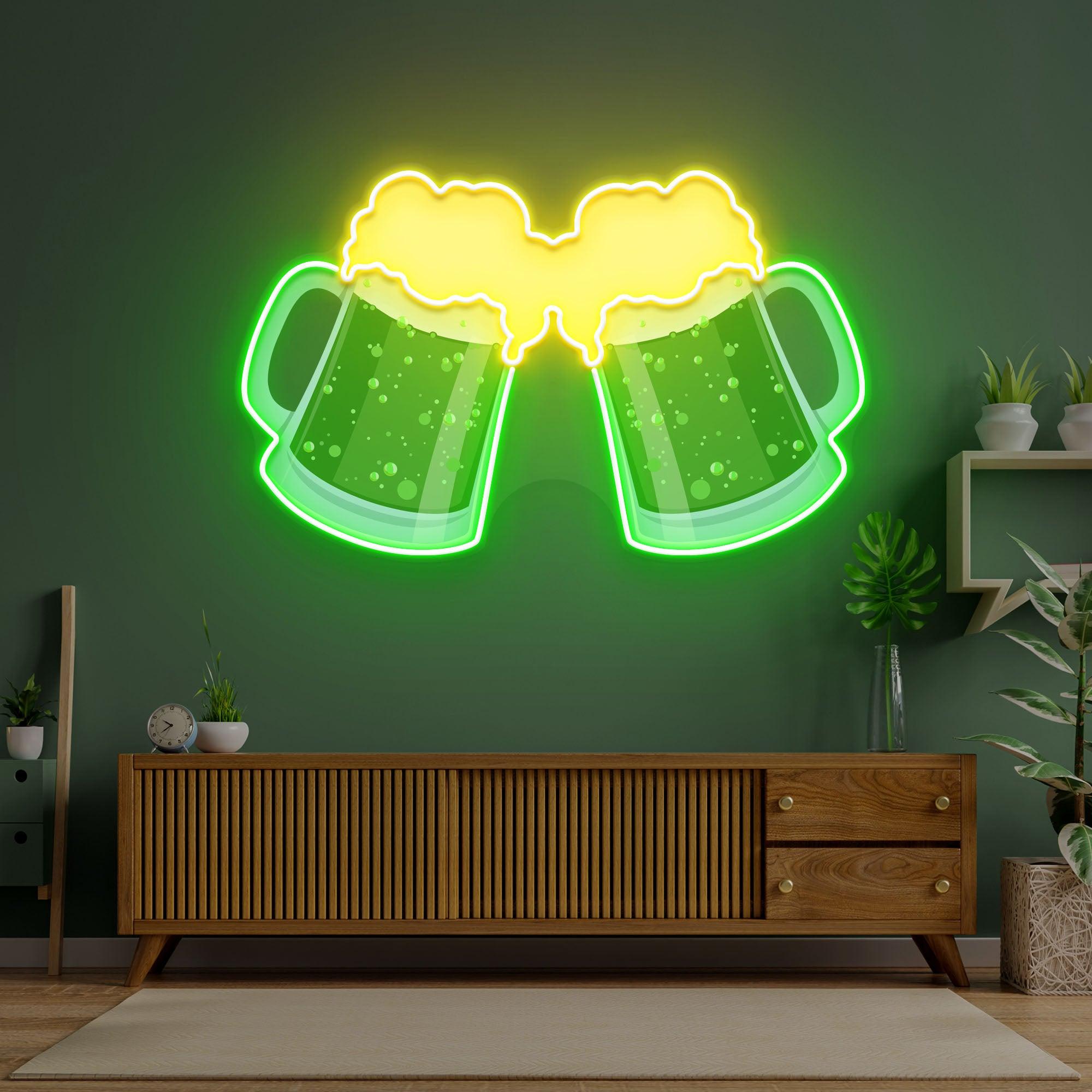 Beer Mugs Neon Sign - Saint Patrick Day