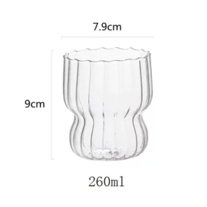 Alternative view of Glass Cup Cute Girl Is Fat Water Cup Oatmeal Coffee Mug