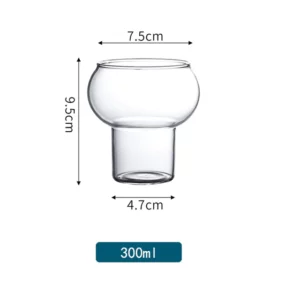 Alternative view of Gourd Shape Cocktail Glass Coffee Mug, 300ml