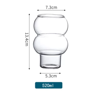 Alternative view of Gourd Shape Cocktail Glass Coffee Mug, 520ml
