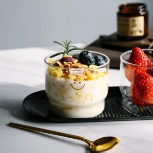 Transparent Smile Heart Pattern Coffee Glass Cup