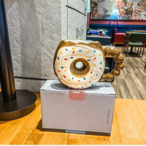 370ML Creative Donut Ceramic Mug Cute