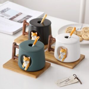 Alternative view of Cartoon Ceramic 3D Shiba Dog Mug