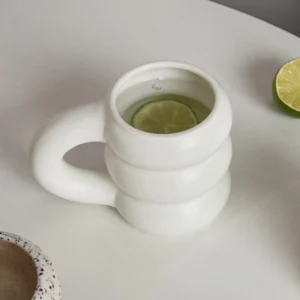Creative Water Cup Ceramic Mug Nordic Coffee Cups, White