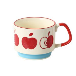 Japanese Ceramic Hanging Ear Mug, Apple