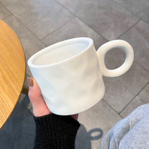 Big Ear Ceramic Cup, Rreative Splash Cup White