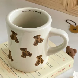 Cartoon Bear Ceramic Coffee Mug Chocolate Bear Mug