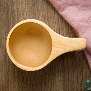 Alternative view of Japanese-Style Wood Mug Portable Rubber Wooden