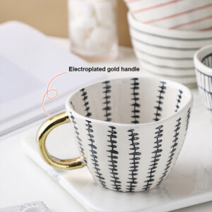 Alternative view of Nordic Luxury Mug Wide Mouth With Gold Handle