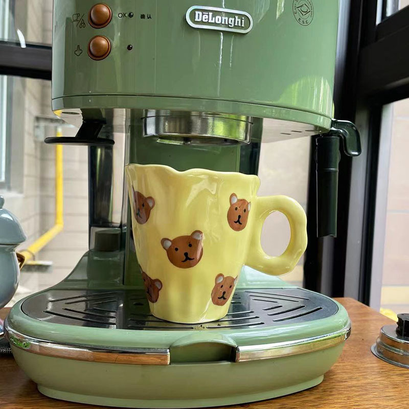 Yellow Cute Bear Orange Tulip Mug Creative - Image 3