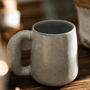 Japanese Stoneware Coffee Mug Breakfast Milk Oatmeal Cups, Brown