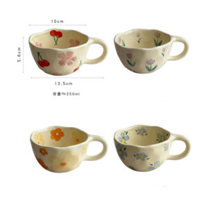 Alternative view of Hand Pinched Irregular Flower Ceramic Mug