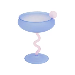Alternative view of Wine Glass Ins Jelly Beans Twist Goblet Frosted, Blue