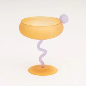Alternative view of Wine Glass Ins Jelly Beans Twist Goblet Frosted, Yellow